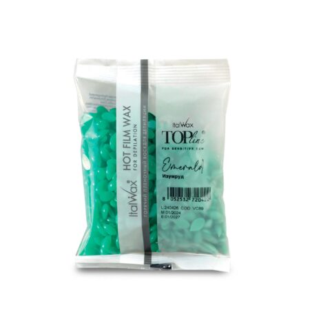 ItalWax TOP LINE FilmWax zrniečka vosku na depiláciu Emerald 100g